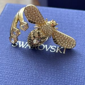 Swarovski Lisabel Statement Ring Bee Motif Gold Plated